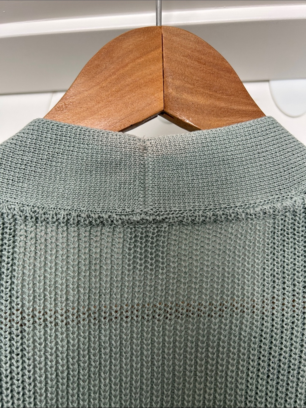 Simons Sage Green Button-Front Women's Cardigan - Picture 4 of 6